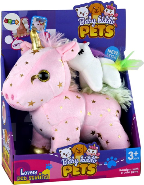 Maskotka muzyczna Lean Toys Jednorożec Różowy w Gwiazdki 17692 (5905991005421) - obraz 5