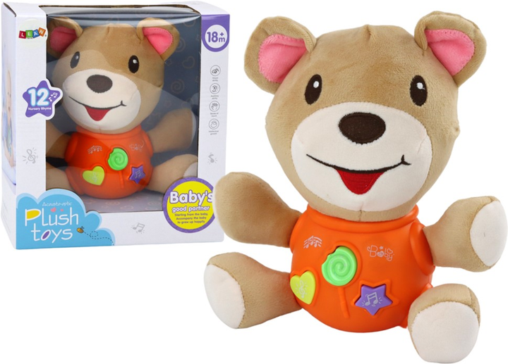 Maskotka interaktywna Lean Toys Miś Pomarańczowy 23 cm 17538 (5905991003878) - obraz 3