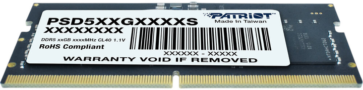 RAM Patriot SO-DIMM DDR5-4800 32768MB PC5-38400 (7D5A48BC80K00200PT) - obraz 4