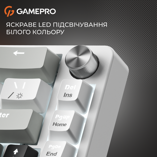 Клавиатура проводная GamePro Genesis Silverlight MK116 USB Grey - изображение 8