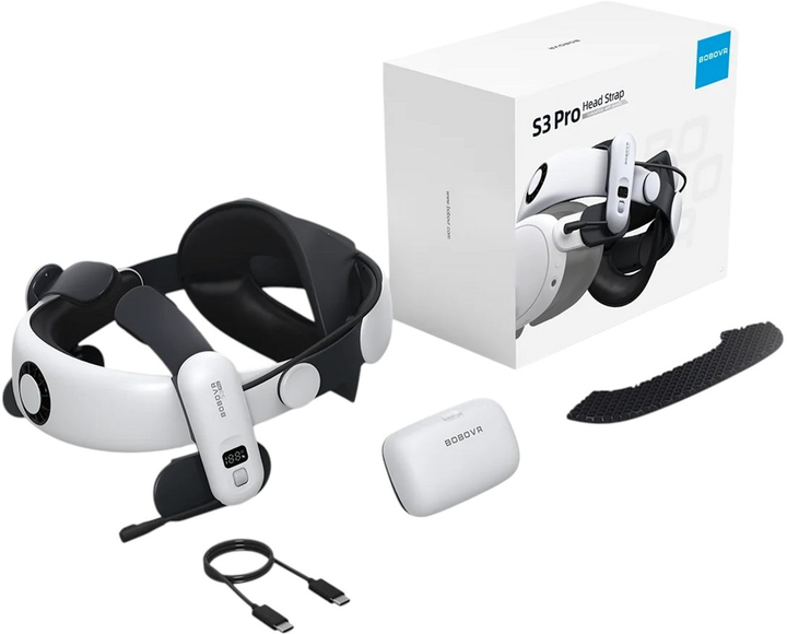 Ремінець BoboVR S3 Pro Super Strap + B100 external battery для Meta Quest 3 (6937267000372) - зображення 2
