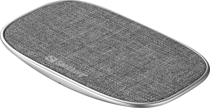 Бездротовий зарядний пристрій Sandberg Wireless Charger SleekPad 15W Grey (5705730441608) - зображення 1