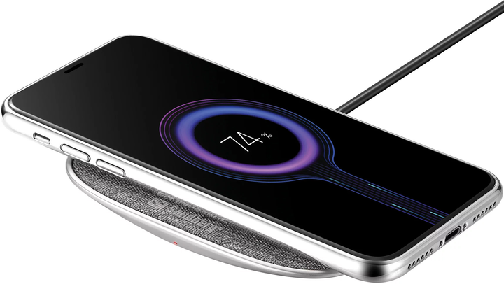 Бездротовий зарядний пристрій Sandberg Wireless Charger SleekPad 15W Grey (5705730441608) - зображення 4