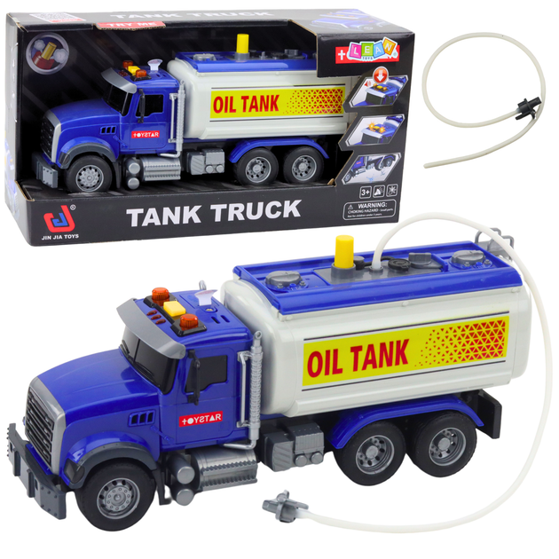 Ciężarówka cysterna Lean Toys z wodą ze światłami i dźwiękami 1:14 Niebieska (21445) (5905991038412) - obraz 2