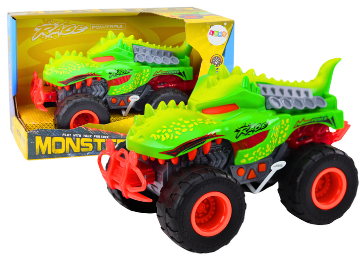 Auto terenowe Lean Toys Dinozaur T-Rex ze światłami dźwiękami i napędem Zielony (18681) (5905991018124) - obraz 2