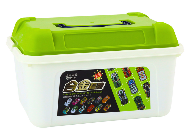 Zestaw zabawek Lean Toys Resoraki w walizce (20153) 50 szt (5905991023388) - obraz 2
