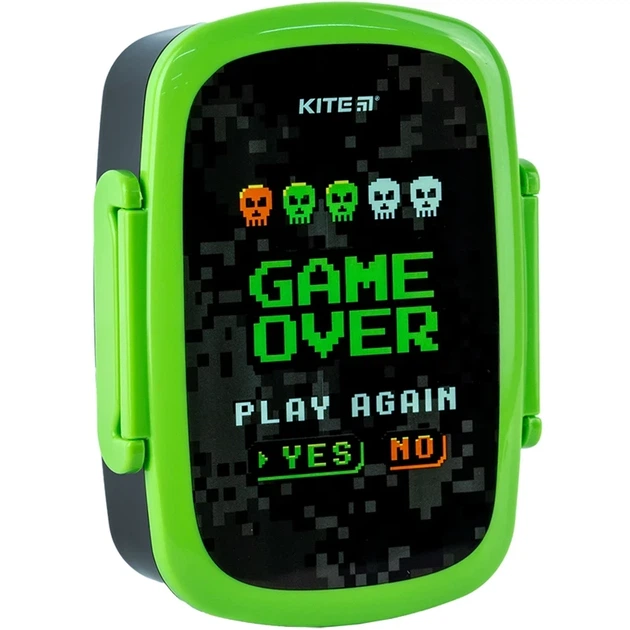 Ланчбокс з наповненням Kite Game over K24-163-1, 750 мл - Фото 1 Ланчбокс з наповненням Kite Game over K24-163-1, 750 мл - зображення 1