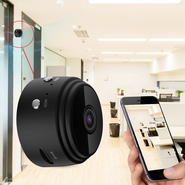 Міні WiFi камера A9 IP HD 1080P бездротова камера відеоспостереження з нічним баченням датчик руху міні камера прихована з microSD записом камера для дому авто офісу WiFi відеокамера маленька камера спостереження 150 градусів - изображение 7