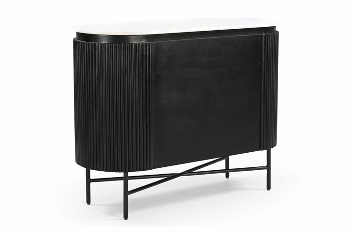 Буфет дводверний 100 см Isabella, Lilac ice top and black wooden base - изображение 4