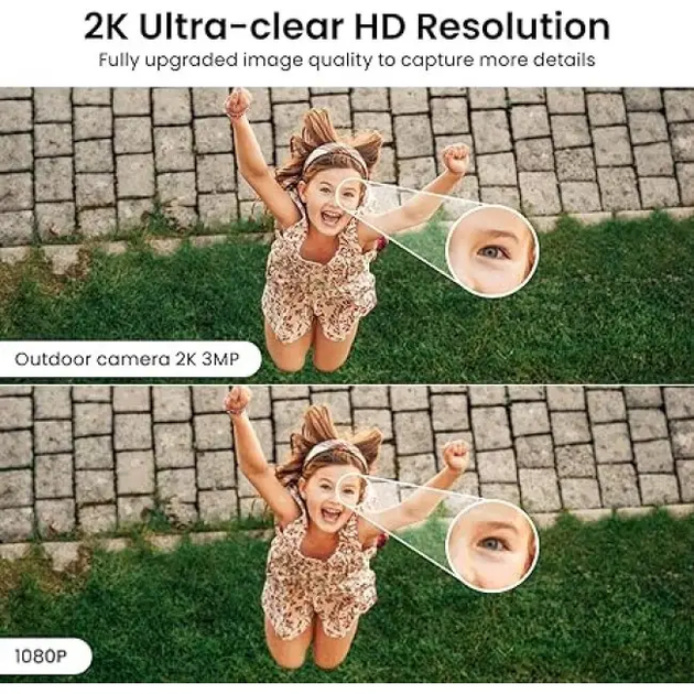 Беспроводная IP-камера видеонаблюдения AOQEE C1 2K 2 White 2шт - изображение 5