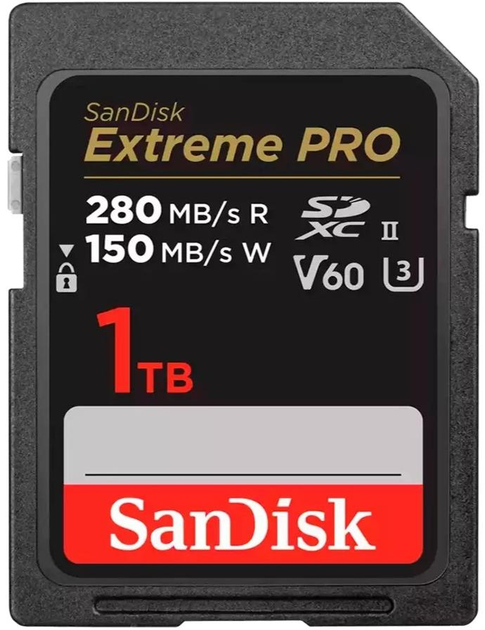 Карта памяти SD 1 TB SanDisk Extreme PRO UHS-II U3 V60 Class 10 (SDSDXEP-1T00-GN4IN) - изображение 1