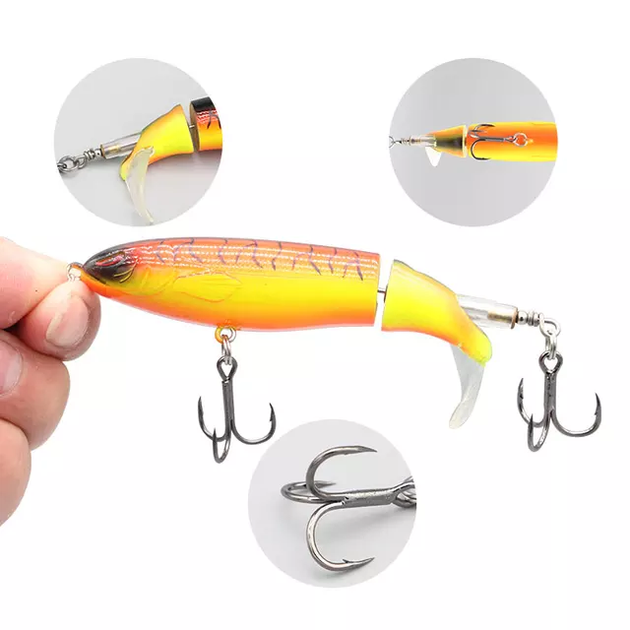 Воблер Topwater Пропбейт приманка 10.5 cm 16.5 g вращающийся хвост Color 1 - Фото 3 Воблер Topwater Пропбейт приманка 10.5 cm 16.5 g вращающийся хвост Color 1 - изображение 3