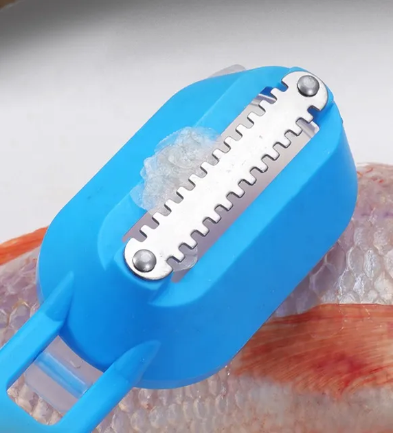 Рибочистка з ножем та контейнером Killing-fish Knife синя - зображення 4
