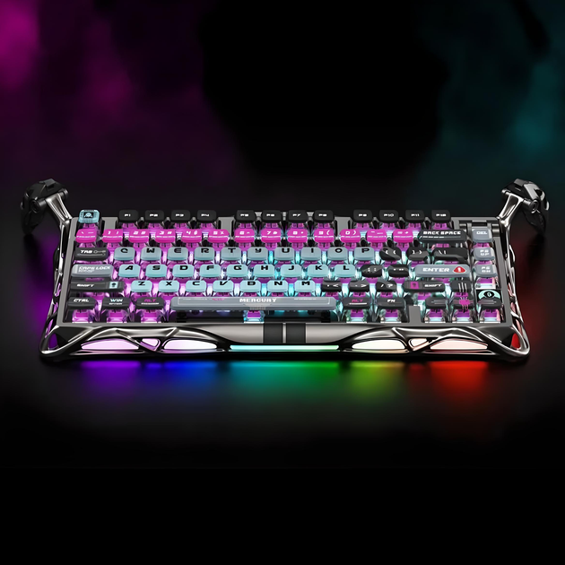 Клавиатура игровая GravaStar Mercury V75 Pro проводная с магнитными переключателями – Cyberpunk - Фото 3 Клавиатура игровая GravaStar Mercury V75 Pro проводная с магнитными переключателями – Cyberpunk - изображение 3