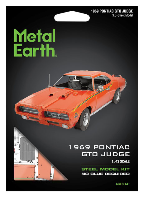 Металевий 3D конструктор "Автомобіль 1969 Pontiac GTO Judge" - Фото 7 Металевий 3D конструктор "Автомобіль 1969 Pontiac GTO Judge" - зображення 7