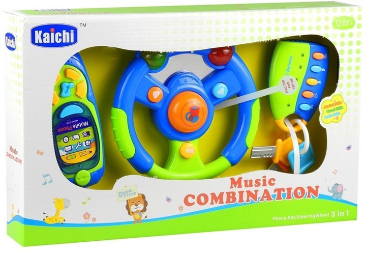 Zestaw interaktywnych zabawek Kaichi Music Combination Klucze z breloczkiem + Kierownica + Telefon (807) (5905884456972) - obraz 6