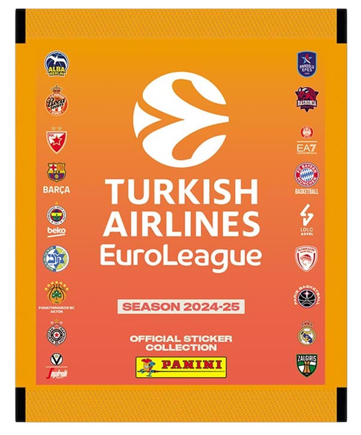 Zestaw kart kolekcjonerskich Panini Euroleague 2025: Mini Blister with 40 Stickers Total Packs 105882 (8051708023107) - obraz 2
