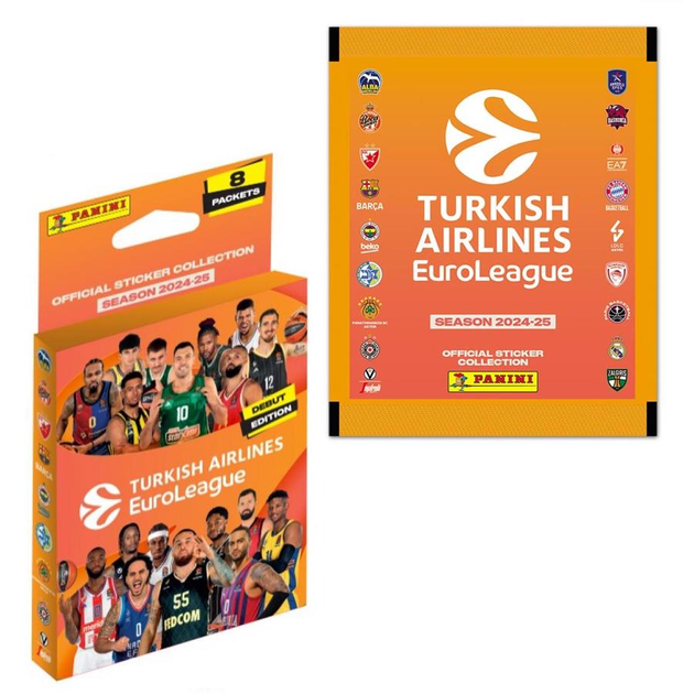 Zestaw kart kolekcjonerskich Panini Euroleague 2025: Mini Blister with 40 Stickers Total Packs 105882 (8051708023107) - obraz 5