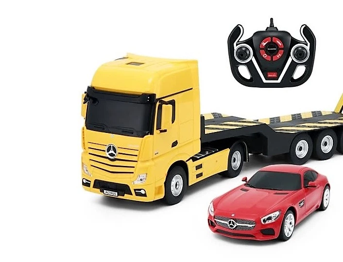 Mercedes-Benz Actros RC ラジコンカー Дитяча машини на радіоуправлінні, Rastar, фура-автовоз Mercedes