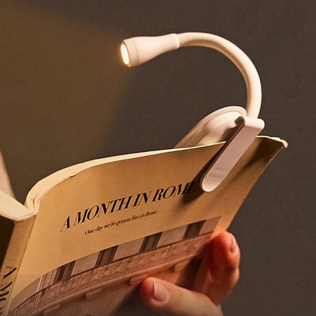 Портативний міні-ліхтарик на прищіпці для читання книг - акумуляторна LED лампа з 3 режимами свічення - зображення 6