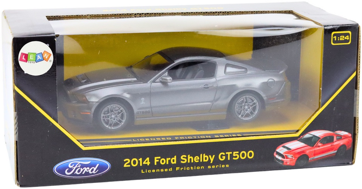 Auto Lean Toys Ford Shelby GT500 z napędem 1:24 Srebrne (13784) (5905515359429) - obraz 1