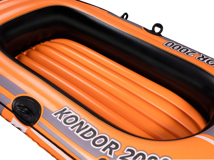 Надувний човен Bestway Hydro-Force Set 196 x 114 см 61062 Помаранчевий (6942138960068) - зображення 3