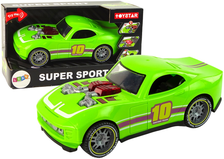 Спортивна машинка Lean Toys зі звуком та світлом 1:14 зелена (15465) (5905515358439) - зображення 2