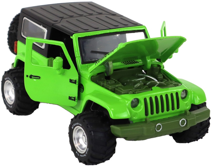 Auto terenowe Lean Toys metalowe z napędem frykcyjnym na baterie 1:32 Zielone (16292) (5905679078259) - obraz 5