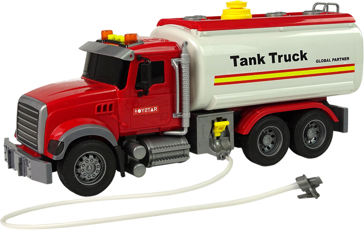 Ciężarówka cysterna Lean Toys z dźwiękiem i światłami Biała (9529) (5904204755511) - obraz 3