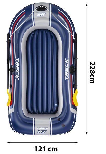 Ponton dmuchany Bestway Hydro-Force Treck X1 228 x 121 cm 61083 (6942138948530) - obraz 7