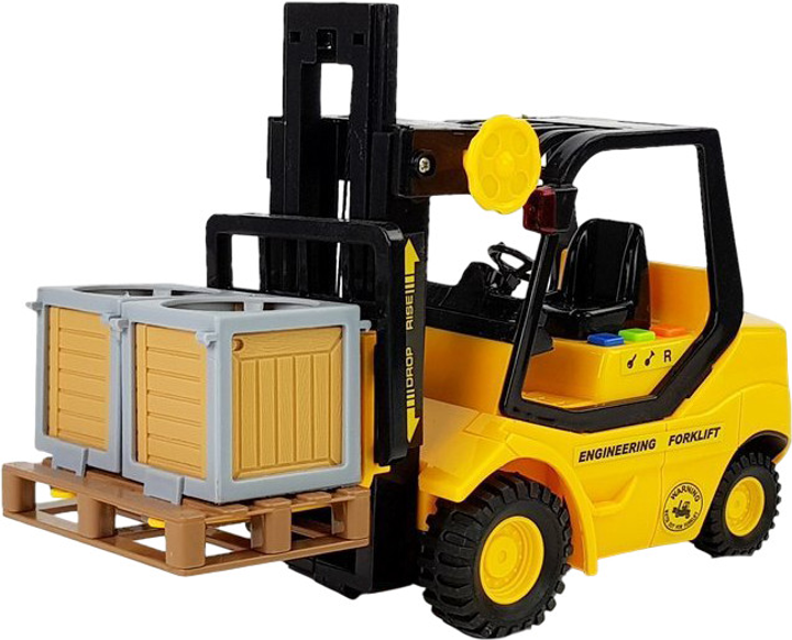 Wózek widłowy Lean Toys z naciągiem, światło i dźwięk 1:16 (6990) (5904665996836) - obraz 3
