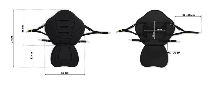 Сидіння для дошки SUP Neo Sport 171100 Чорне (5903890621209) - зображення 7