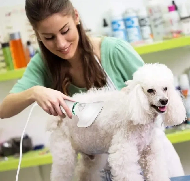 Фен гребінець для тварин Pet Grooming Dryer щітка для вичісування вовни з функцією сушіння - зображення 5