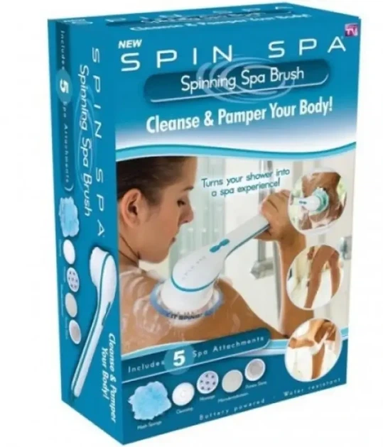Массажная щетка для тела Spin Spa Brush WN 01 Электрическая щетка для ухода за телом с насадками - изображение 9