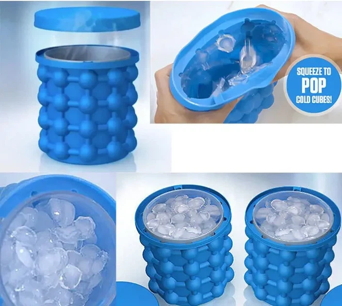 Силиконовое ведро форма заморозки льда для охлаждения напитков ice genie многоразовое ведерко - Фото 4 Силиконовое ведро форма заморозки льда для охлаждения напитков ice genie многоразовое ведерко - изображение 4