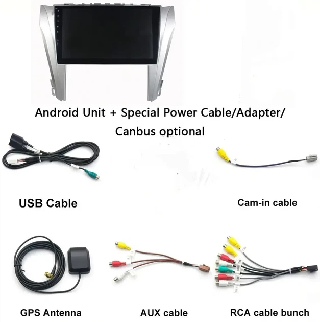 Штатна автомагнітола з навігацією Gps для автомобілів Toyota Camry V55 2015 2017 10 дюймів Android 10.1 - зображення 3
