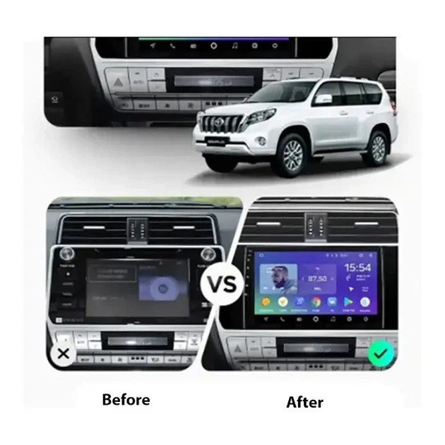 Штатна Автомагнітола З Навігацією Gps Для Автомобілів Toyota Prado 150 2018 10 І Can Android 101 - зображення 2