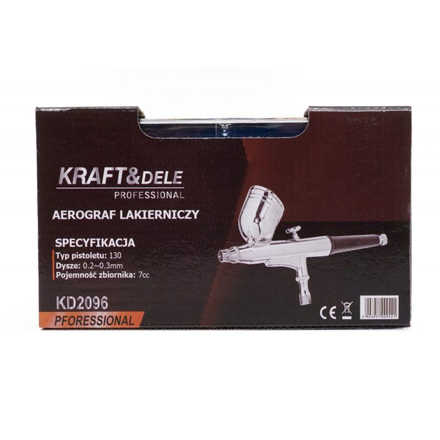Аэрограф для покраски Kraft&Dele KD2096, сопла 0.2/0.3 мм, для росписи и декоративных работ - изображение 8