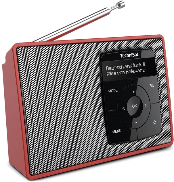 Odbiornik radiowy TechniSat Digitradio 2 DAB+ Red-Silver (0003/3910) - obraz 2