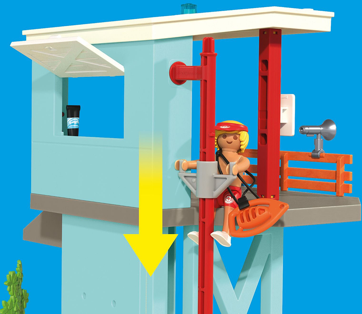 Zestaw zabawek dla dzieci Playmobil Wieża ratownicza i plażowy samochód buggy (71903) (4008789719034) - obraz 4