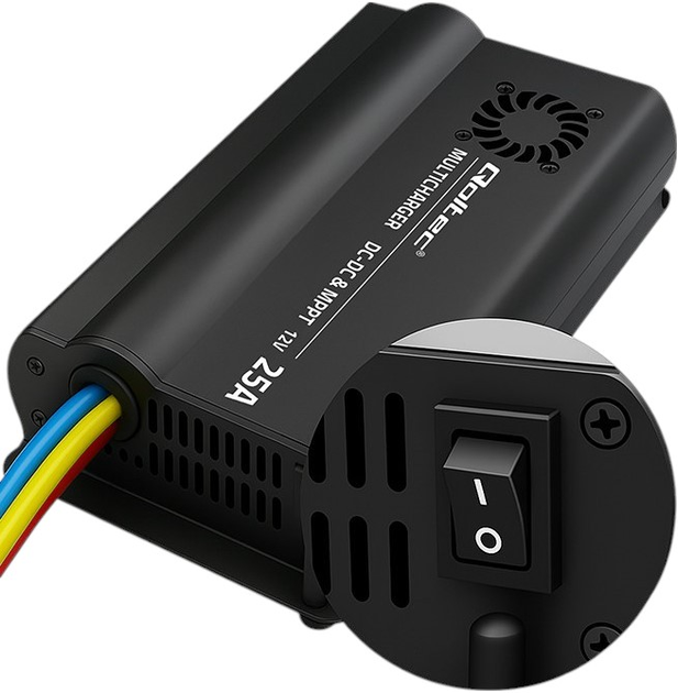 Automatyczna ładowarka Qoltec DC-DC 12V 25A MPPT (5901878519203) - obraz 5