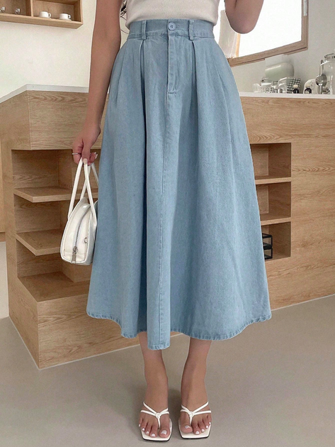 Спідниця джинсова міді літня жіноча SHEIN GD-00213923 S Синя від Rozetka на платформі USKIDKA Акція на Спідниця джинсова міді літня жіноча SHEIN GD-00213923 S Синя від Rozetka