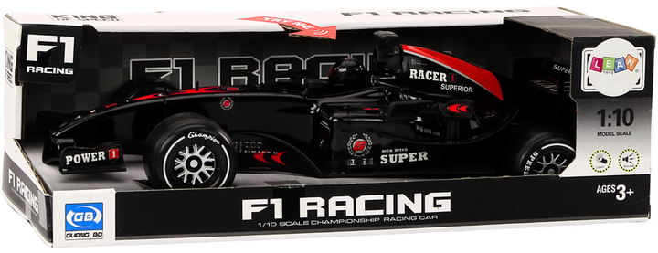 Wyścigówka samochód Lean Toys sportowy F1 z napędem i dźwiękami 1:10 Czarna (18673) (5905991018582) - obraz 1