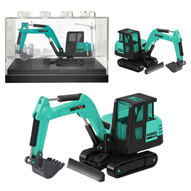 Koparka gąsienicowa Lean Toys Huina metalowa model kolekcjonerski 1:80 Zielona (22733) (5905991050827) - obraz 2
