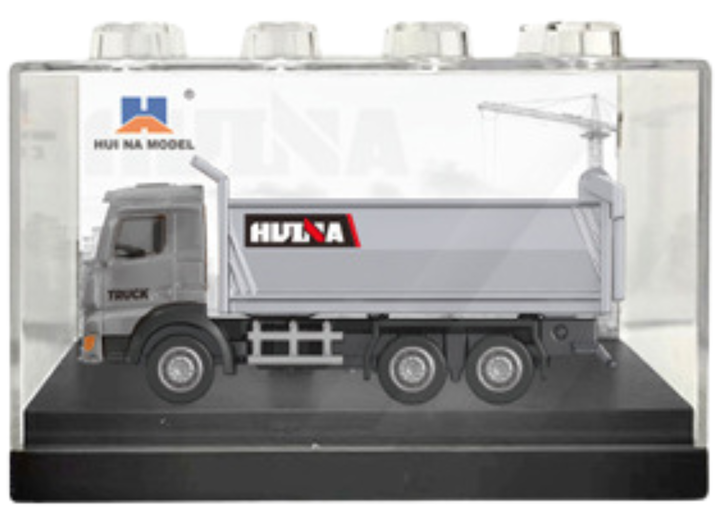 Wywrotka Lean Toys Huina metalowa model kolekcjonerski 1:80 Srebrna (22731) (5905991050803) - obraz 1