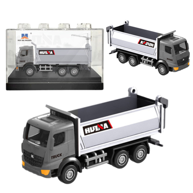 Wywrotka Lean Toys Huina metalowa model kolekcjonerski 1:80 Srebrna (22731) (5905991050803) - obraz 2