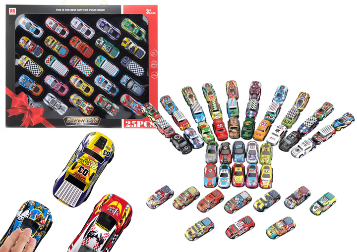 Zestaw zabawek Lean Toys Resoraki autka z napędem (20488) 25 szt (5905991027751) - obraz 2