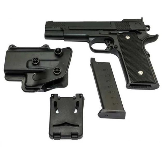 Страйкбольный пистолет с кобурой Браунинг Browning HP Galaxy G20+ металл Черный - изображение 2
