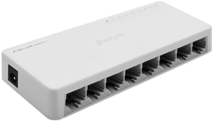 Switch Qoltec 8-Port Gigabit Desktop Switch (5901878522487) - obraz 2