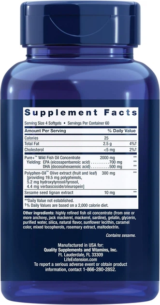 Life Extension Super Omega-3 240 softgels - зображення 2